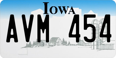 IA license plate AVM454