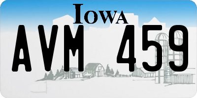 IA license plate AVM459