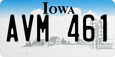 IA license plate AVM461
