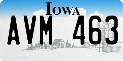 IA license plate AVM463