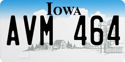IA license plate AVM464
