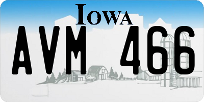 IA license plate AVM466