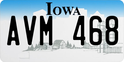 IA license plate AVM468