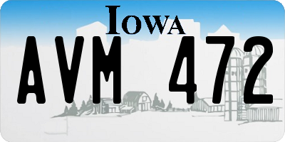 IA license plate AVM472