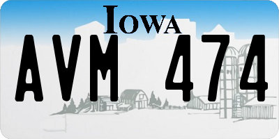 IA license plate AVM474