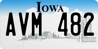 IA license plate AVM482