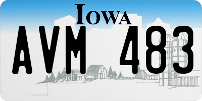 IA license plate AVM483