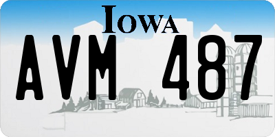 IA license plate AVM487