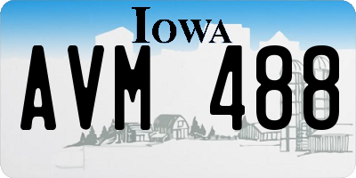 IA license plate AVM488