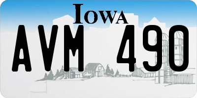 IA license plate AVM490