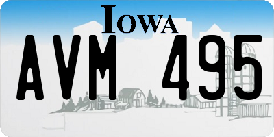 IA license plate AVM495