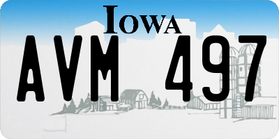 IA license plate AVM497