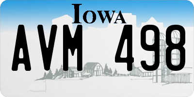 IA license plate AVM498