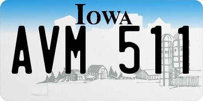 IA license plate AVM511