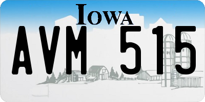 IA license plate AVM515