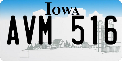 IA license plate AVM516