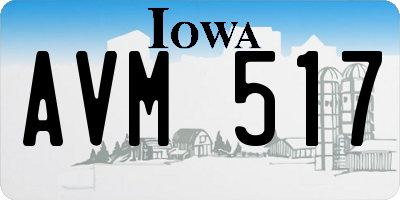 IA license plate AVM517