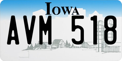 IA license plate AVM518