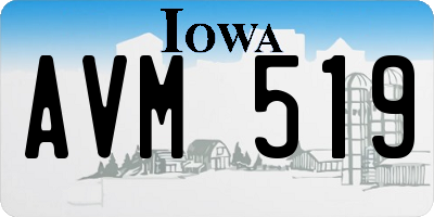 IA license plate AVM519