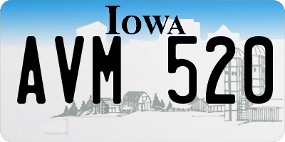 IA license plate AVM520