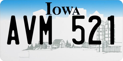 IA license plate AVM521