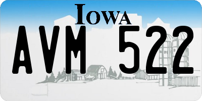 IA license plate AVM522