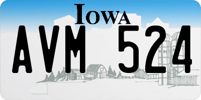 IA license plate AVM524
