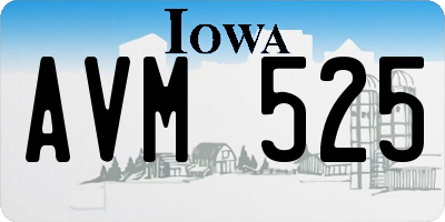 IA license plate AVM525
