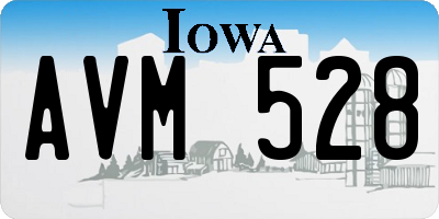 IA license plate AVM528