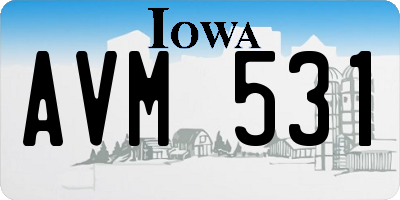 IA license plate AVM531