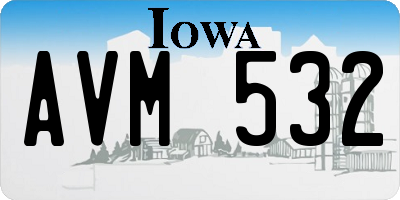 IA license plate AVM532
