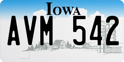 IA license plate AVM542