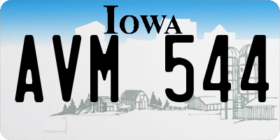 IA license plate AVM544