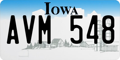 IA license plate AVM548