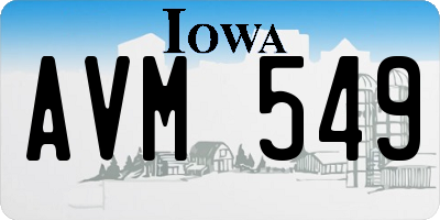 IA license plate AVM549