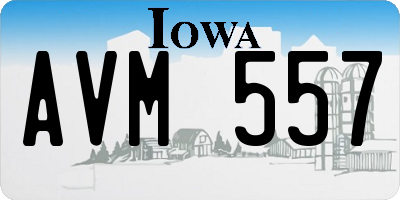 IA license plate AVM557