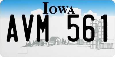 IA license plate AVM561