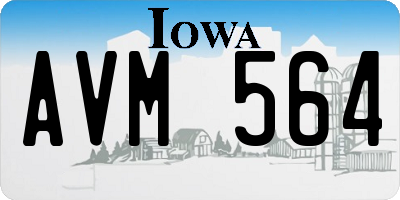 IA license plate AVM564