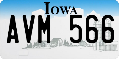 IA license plate AVM566