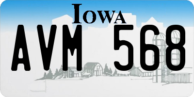 IA license plate AVM568