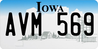 IA license plate AVM569