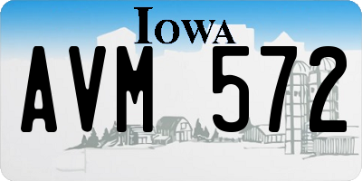 IA license plate AVM572