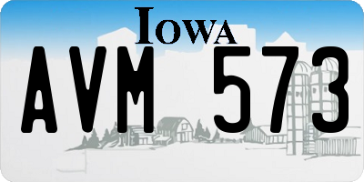 IA license plate AVM573