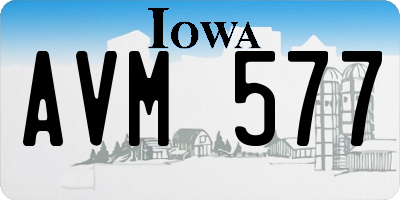 IA license plate AVM577