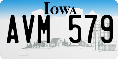 IA license plate AVM579
