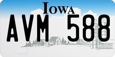 IA license plate AVM588