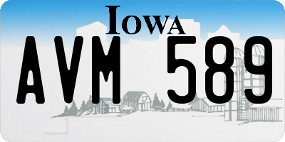IA license plate AVM589