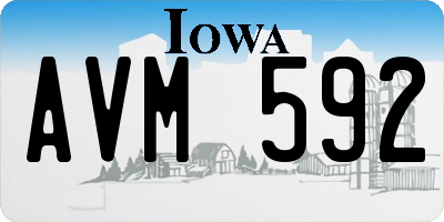 IA license plate AVM592
