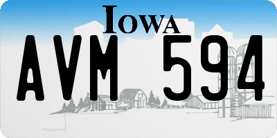 IA license plate AVM594
