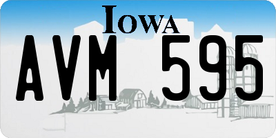 IA license plate AVM595